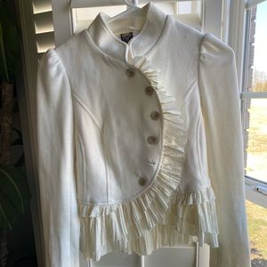 Free People Jacket NWOT size 0, white with cream accents